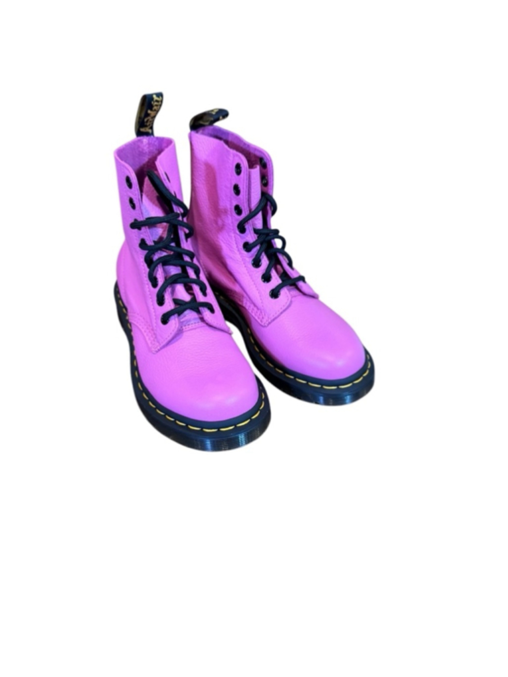 Women's Dr. Martens 1460 Pascal Boots Size 6 Pink Leather - Picture 3 of 7